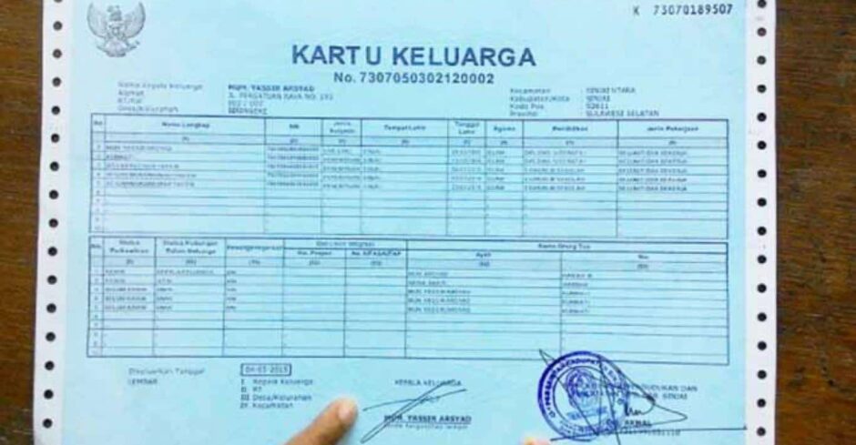 Contoh foto KK